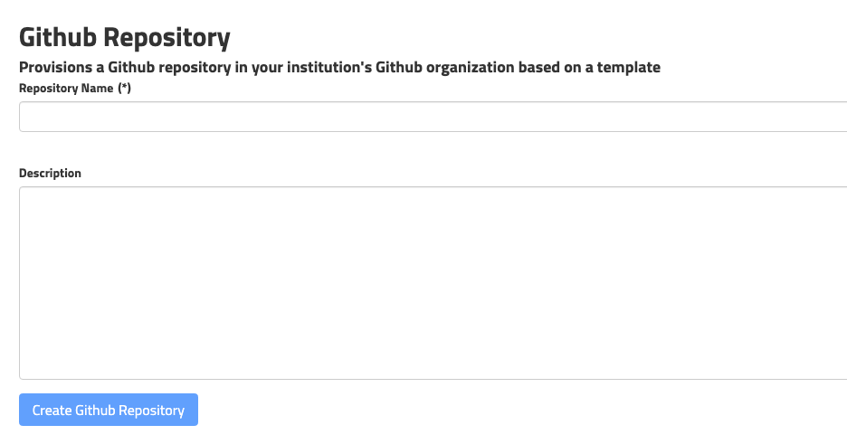 Filling Out the Workspace Form: Enter any additional required information for the workspace